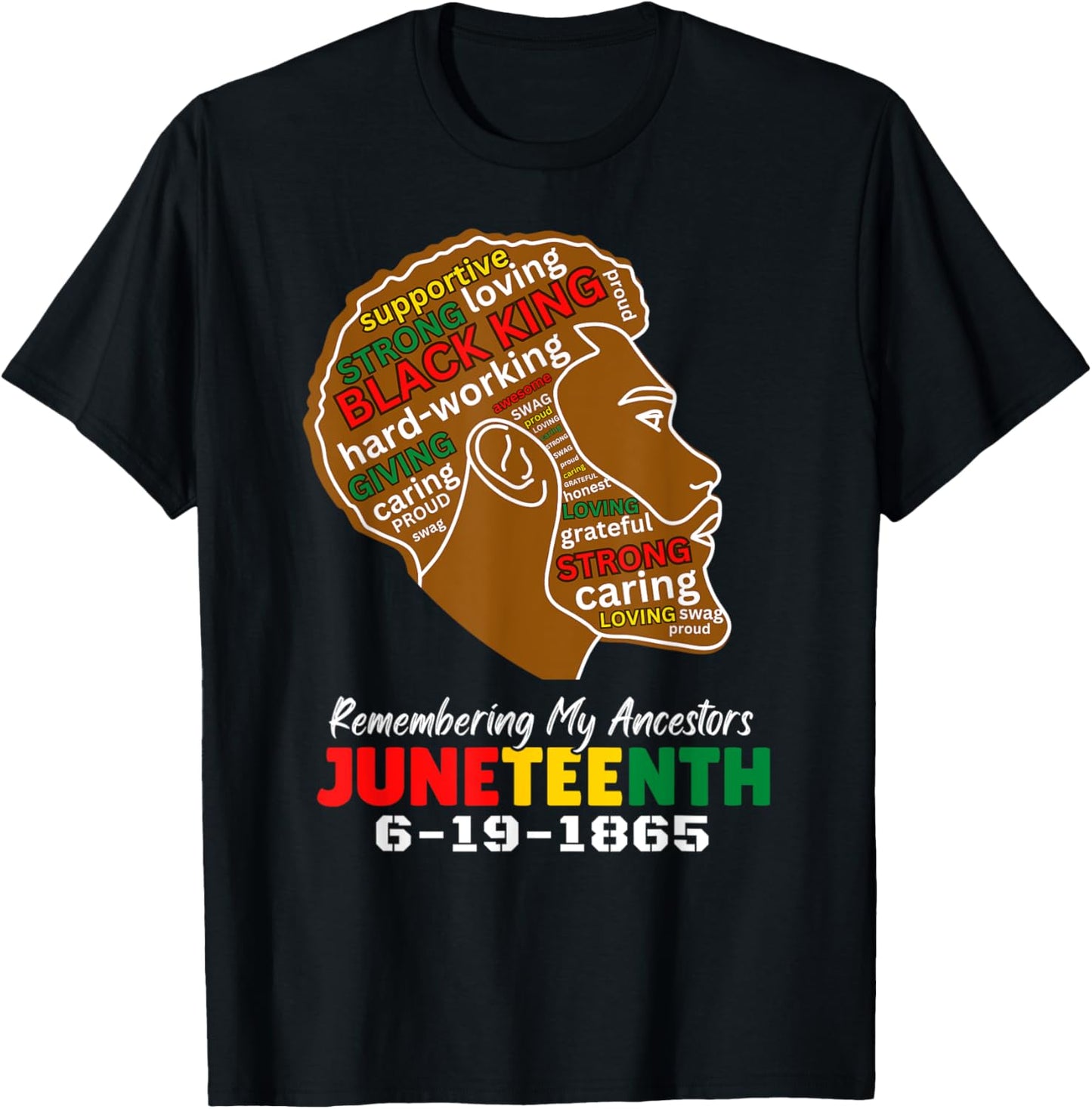 Juneteenth Celebrating Black Freedom 1865 Pride Black Men T-Shirt
