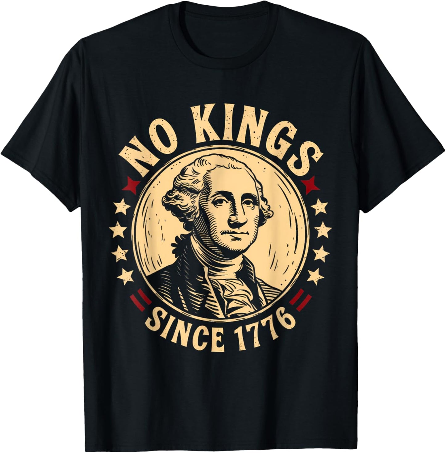 No Kings In America 1776 Vintage T-Shirt