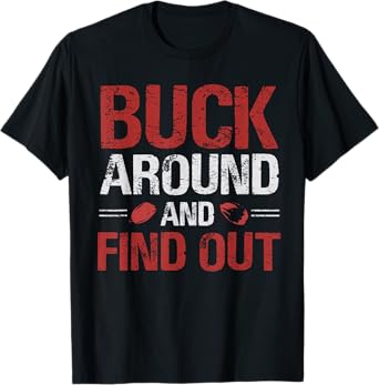 Buck Around and Find Out Funny Ohio Map Vintage Adults Kids T-Shirt