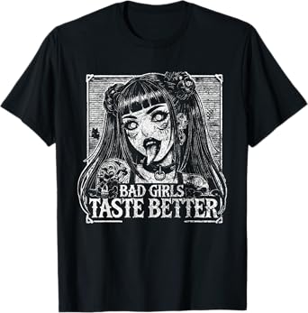 Funny Anime Girls Bad Girls Taste Better T-Shirt