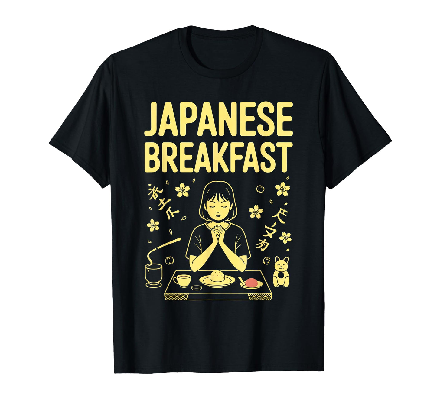 Japanese Breakfast Zen Morning Miso Rice Tea Graphic Art T-Shirt