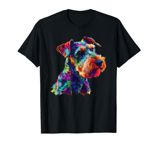 Watercolor Colorful Airedale Terrier Dog Men Women Girls Kids T-Shirt