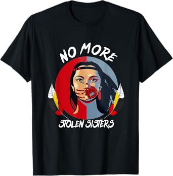 No More Stolen Sister MMIW Indigenous Red Hand T-Shirt