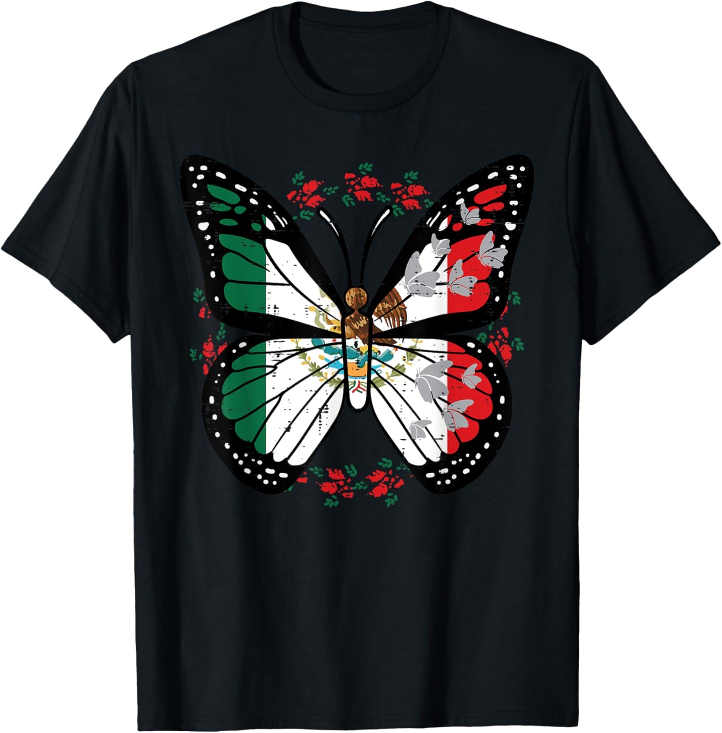 Mexican Independence Day Butterfly Mexico Women Girls Kids T-Shirt