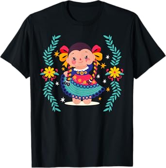 Muñecas artesanales de Amealco Muñeca de trapo Mexicana Doll T-Shirt