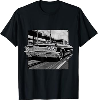 Los Angeles Old School Lowrider Car Chicano Art T-Shirt