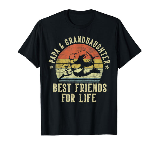 Papa and Granddaughter Best Friends for Life Funny Papa T-Shirt