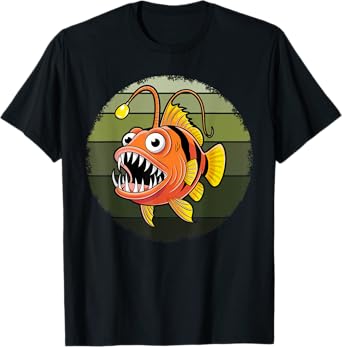 Anglerfish Deep Sea Creatures Angler Fish Sea Monster T-Shirt