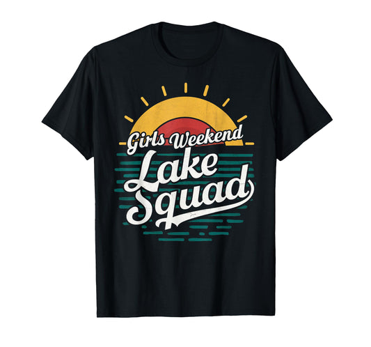 Retro Girls Weekend Girls Trip Mother Daughter Lake Squad T-Shirt