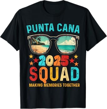 Punta Cana Squad 2025 Funny Groovy Reunion Friends Trip T-Shirt