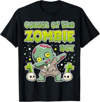 Cousin of the Zombie Boy Zombie Lover 9th Birthday Kid Party T-Shirt