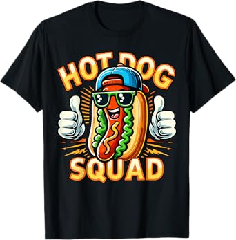 Hot Dog Squad Funny Hot Dog Stand Team Hotdog Crew T-Shirt