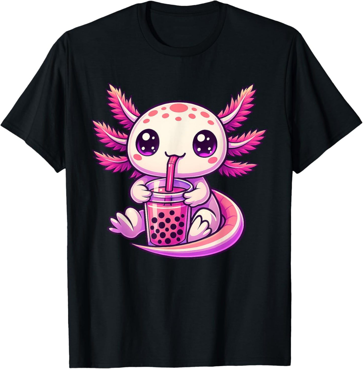 Axolotl Boba Tea Bubble Tea Anime Cute Kawaii Axolotl T-Shirt