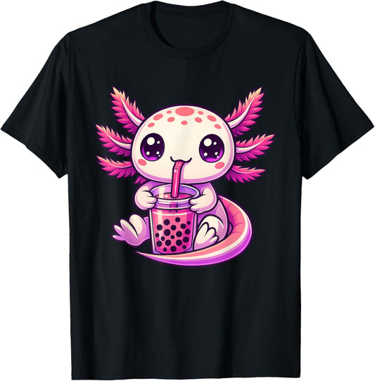 Axolotl Boba Tea Bubble Tea Anime Cute Kawaii Axolotl T-Shirt