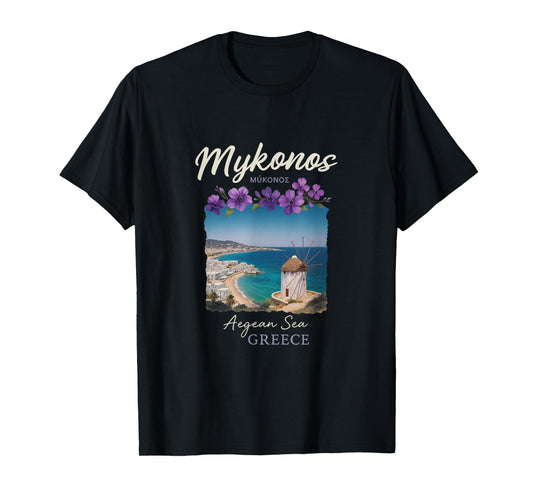 Mykonos Greece Getaway Aegean Sea Island Style T-Shirt
