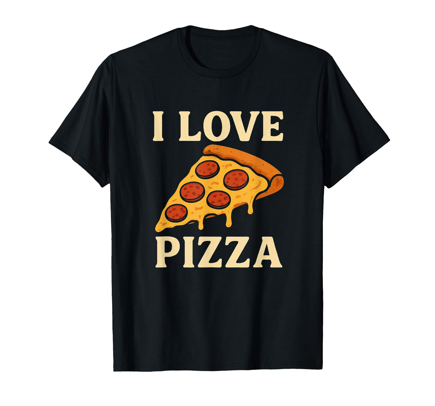 I Love Pizza Funny Food Pizza Lover Foodie Retro T-Shirt