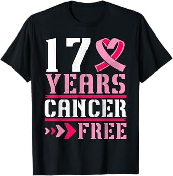 17 Years Breast Cancer Free Warrior Fighting Survivor Winner T-Shirt