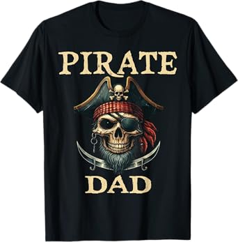 Pirate Dad Funny Halloween Costume Pirate Family Matching T-Shirt