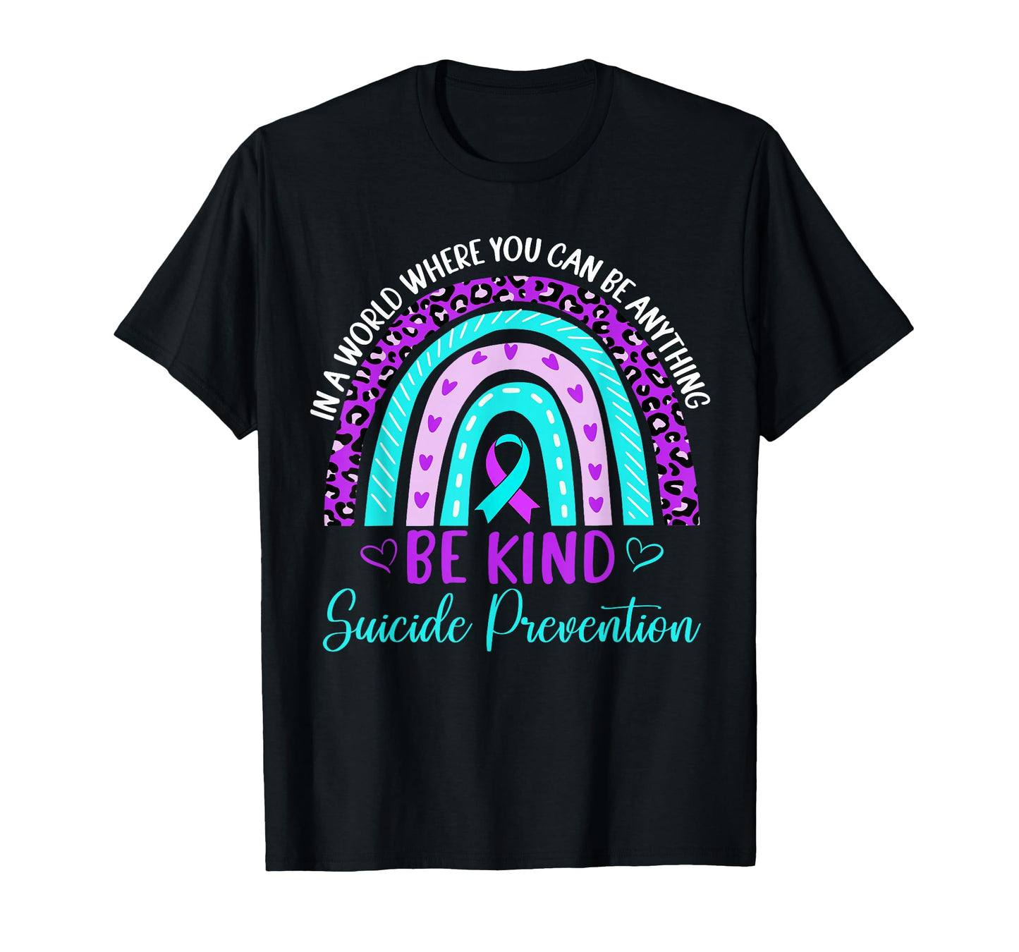Vintage Rainbow Suicide Prevention Awareness Men Women T-Shirt