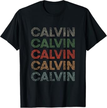 Calvin First Name Grunge Style Vintage Retro T-Shirt