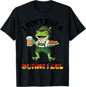 Frog Lederhosen Beer I Don't Give A Schnitzel Oktoberfest T-Shirt