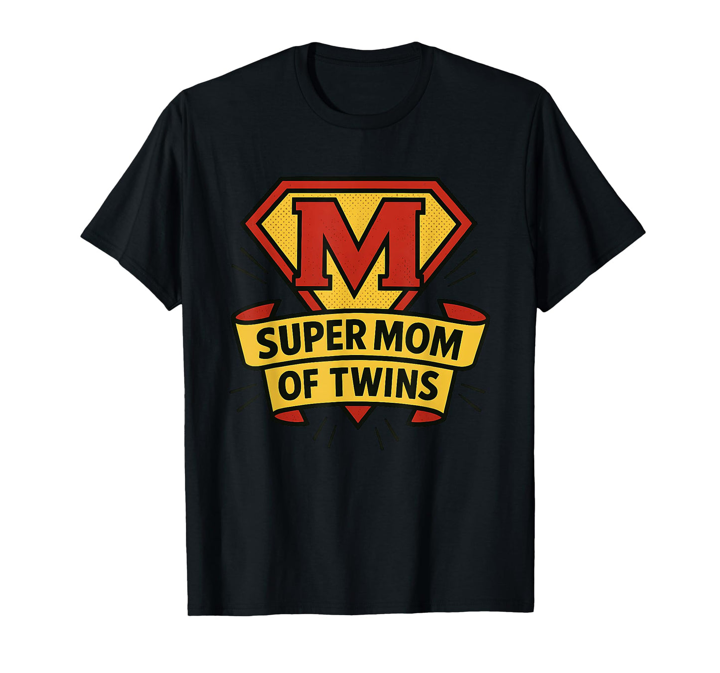 Super Mom of Twins Funny Mother's Day for Twin Mom Superhero T-Shirt