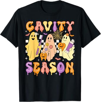 Halloween Dentist Cavity Season Dental Women Men T-Shirt