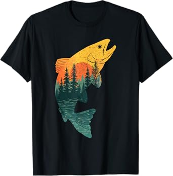 Fly Fishing For Men, Trout, Fisherman Outdoor Vintage Angler T-Shirt
