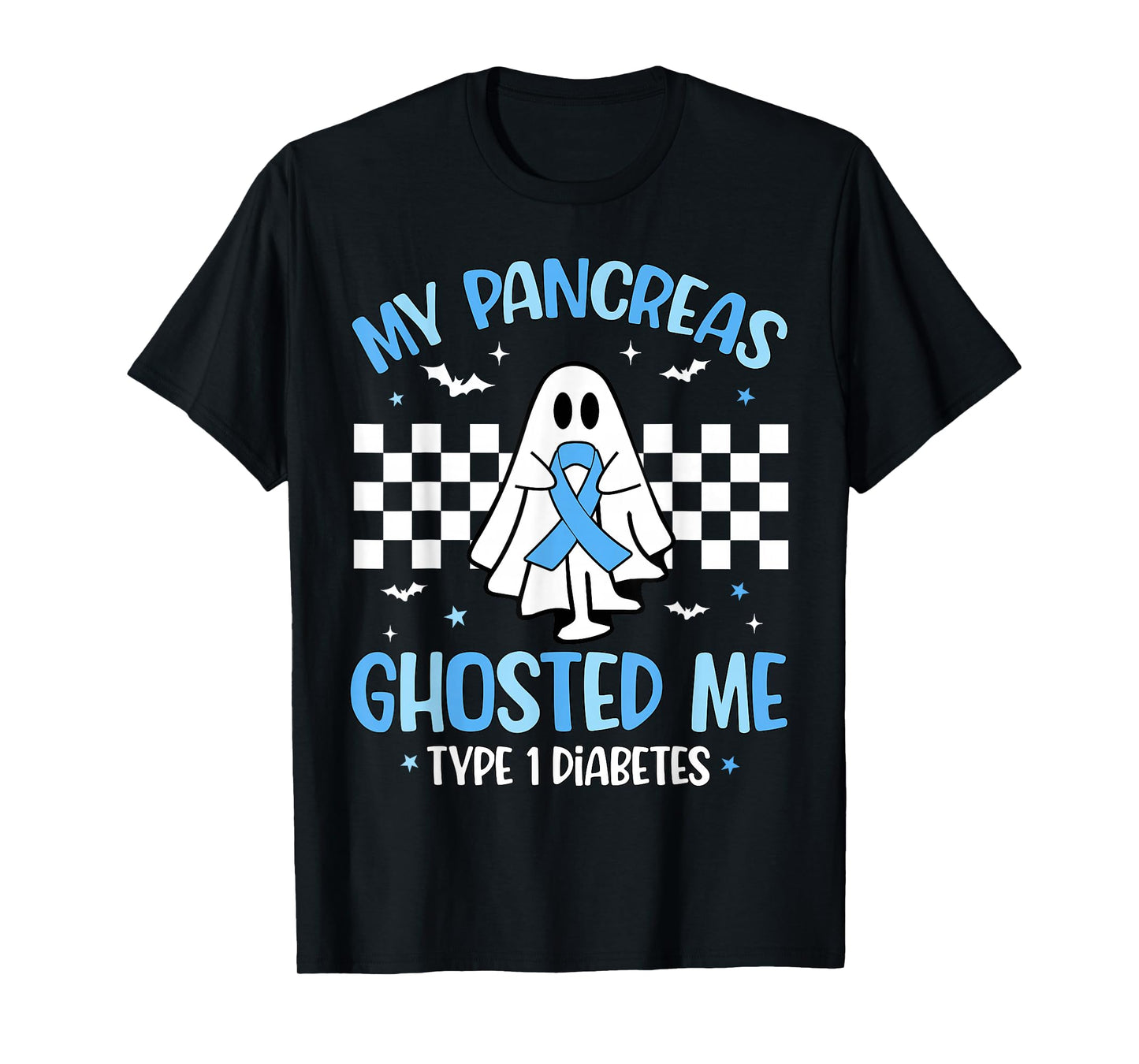 Halloween My Pancreas Ghosted Me Funny Type 1 Diabetes T1D T-Shirt