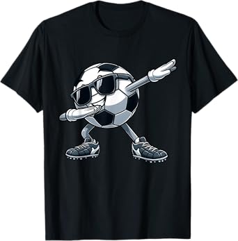 Dabbing Soccer Ball Funny Soccer Men Boys Kids T-Shirt