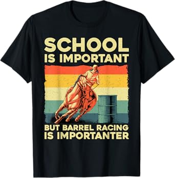 Best Barrel Racing Art For Men Women Kids Barrel Racer T-Shirt