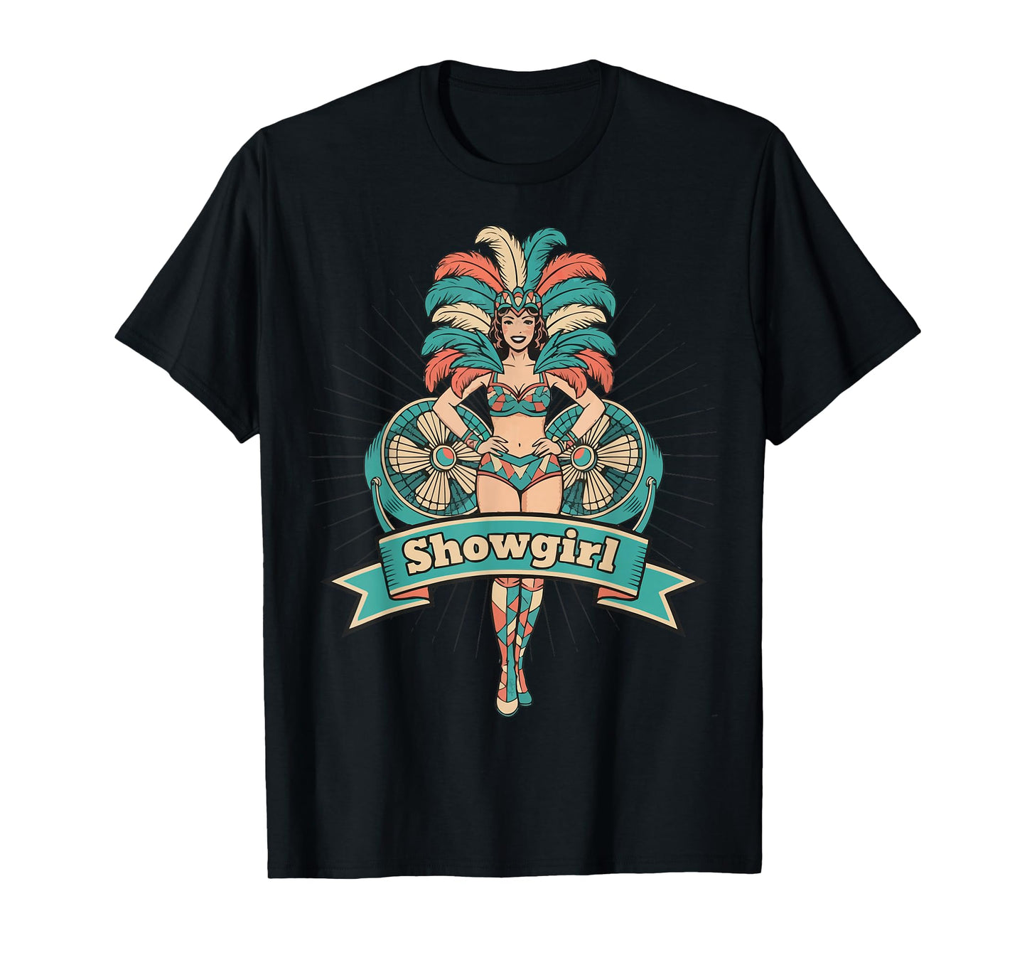Showgirl Carnival Costume Extravaganza Art T-Shirt