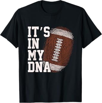 American Football It's In My DNA Men Women Kids Fingerprint T-Shirt