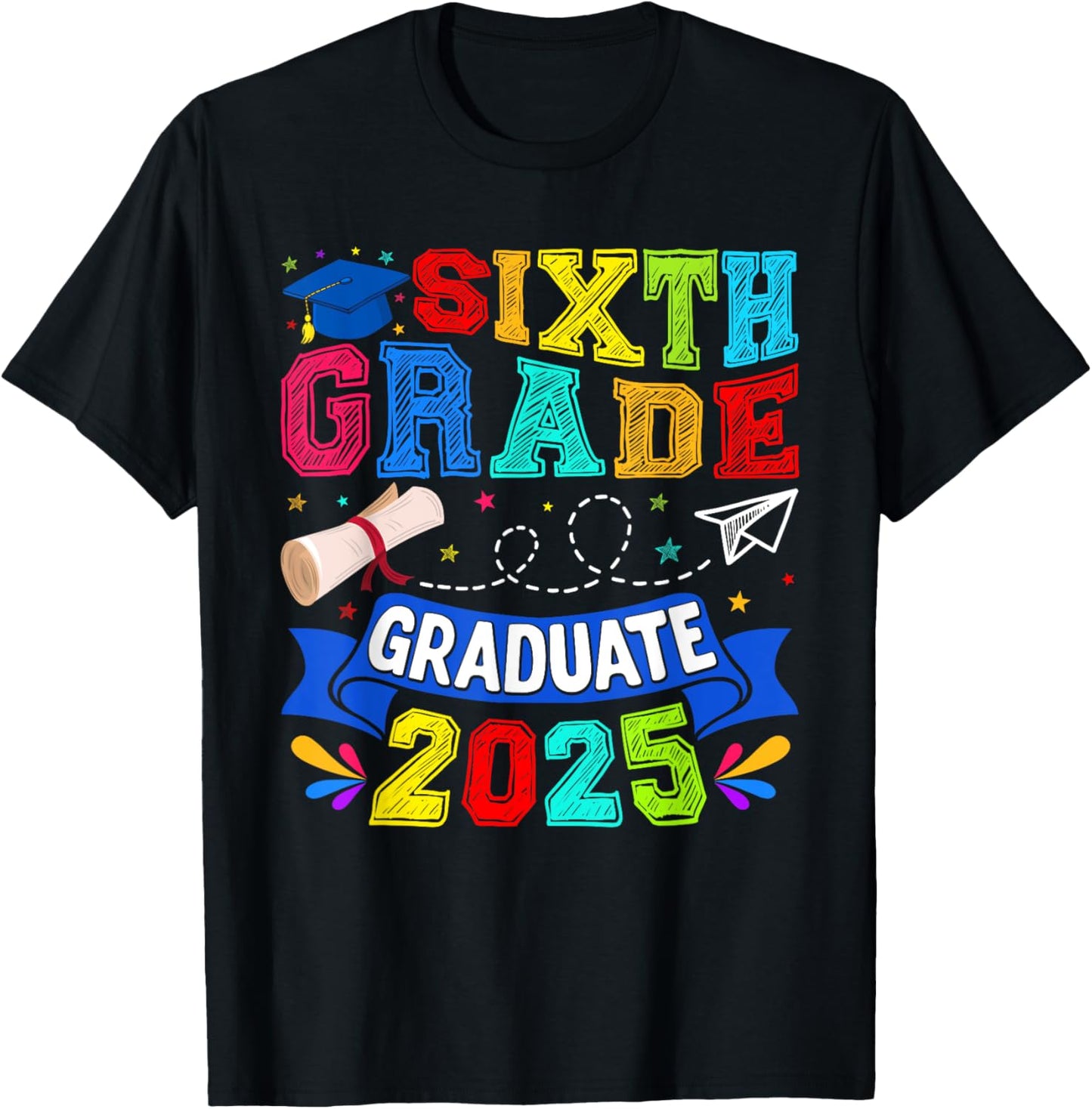Sixth Grade Graduate 2025 Graduation Class Of 2025 Kids T-Shirt