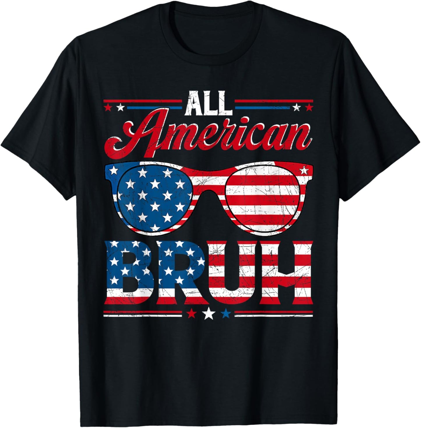 All American Bruh Funny 4th Of July Shirt For Boys Teens Usa T-shirt