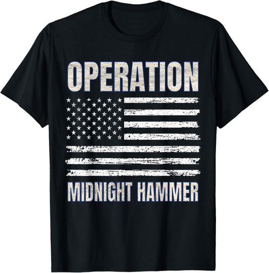 Operation Midnight Hammer Vintage USA American Flag T-Shirt