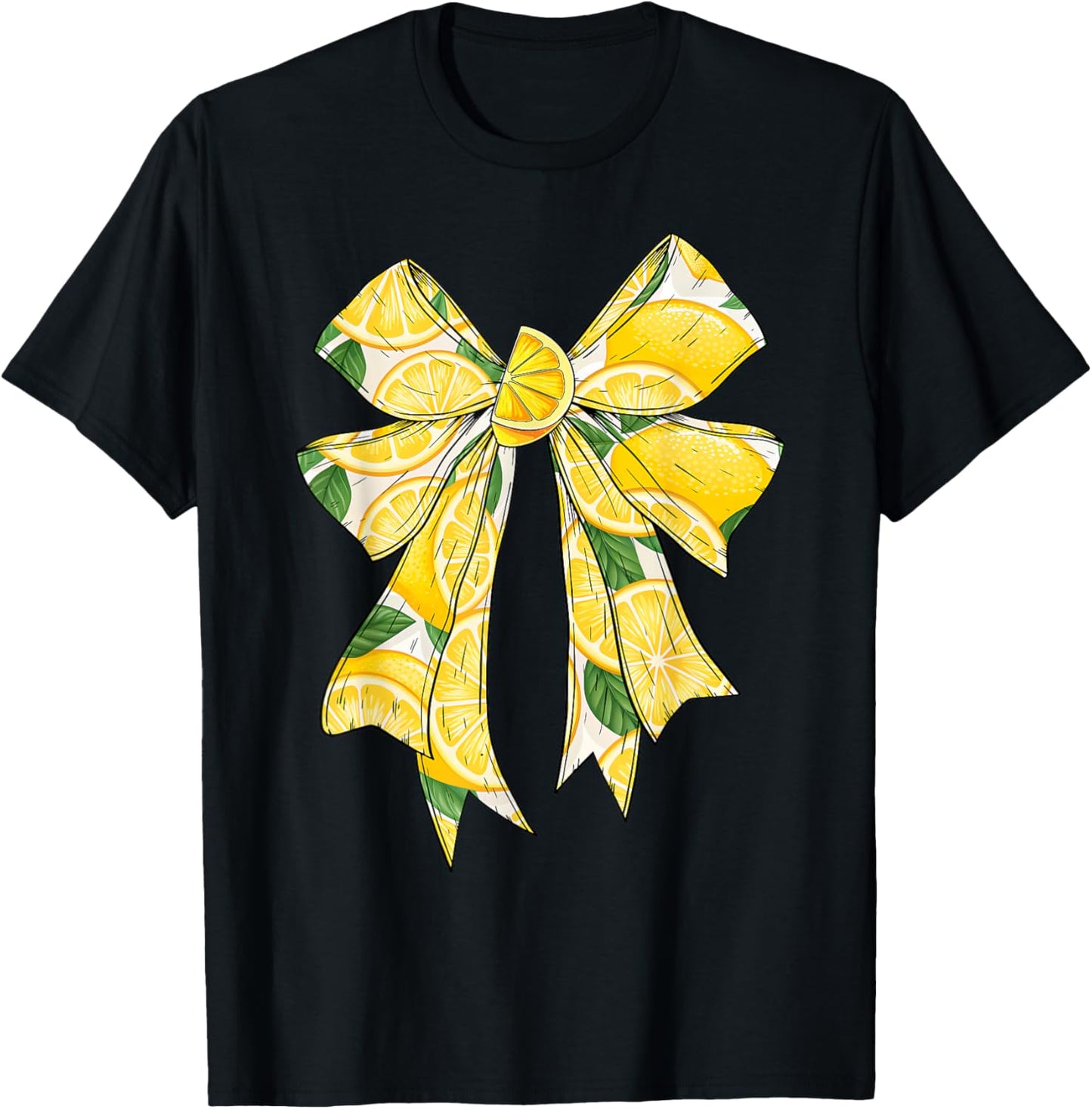 Lemon Coquette Bow For Women Girls Lemons Fruit Lemonade T-Shirt