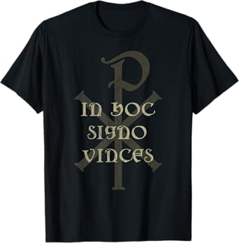 Vintage Jesus In Hoc Signo Vinces Chi Rho Christogram Faith T-Shirt