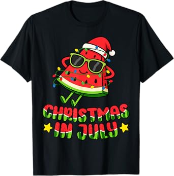 Christmas In July Watermelon Tree Summer Mens Womens Kids T-Shirt