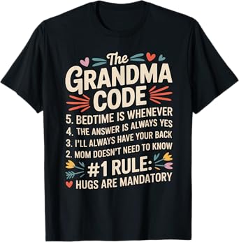 The Grandma Code Funny Mother’s Day Design for Grandparents T-Shirt