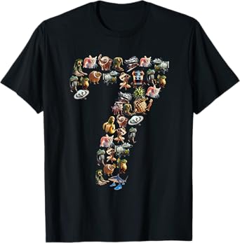 Happy 7th Birthday Boy Italian Brainrot Meme Party Funny T-Shirt