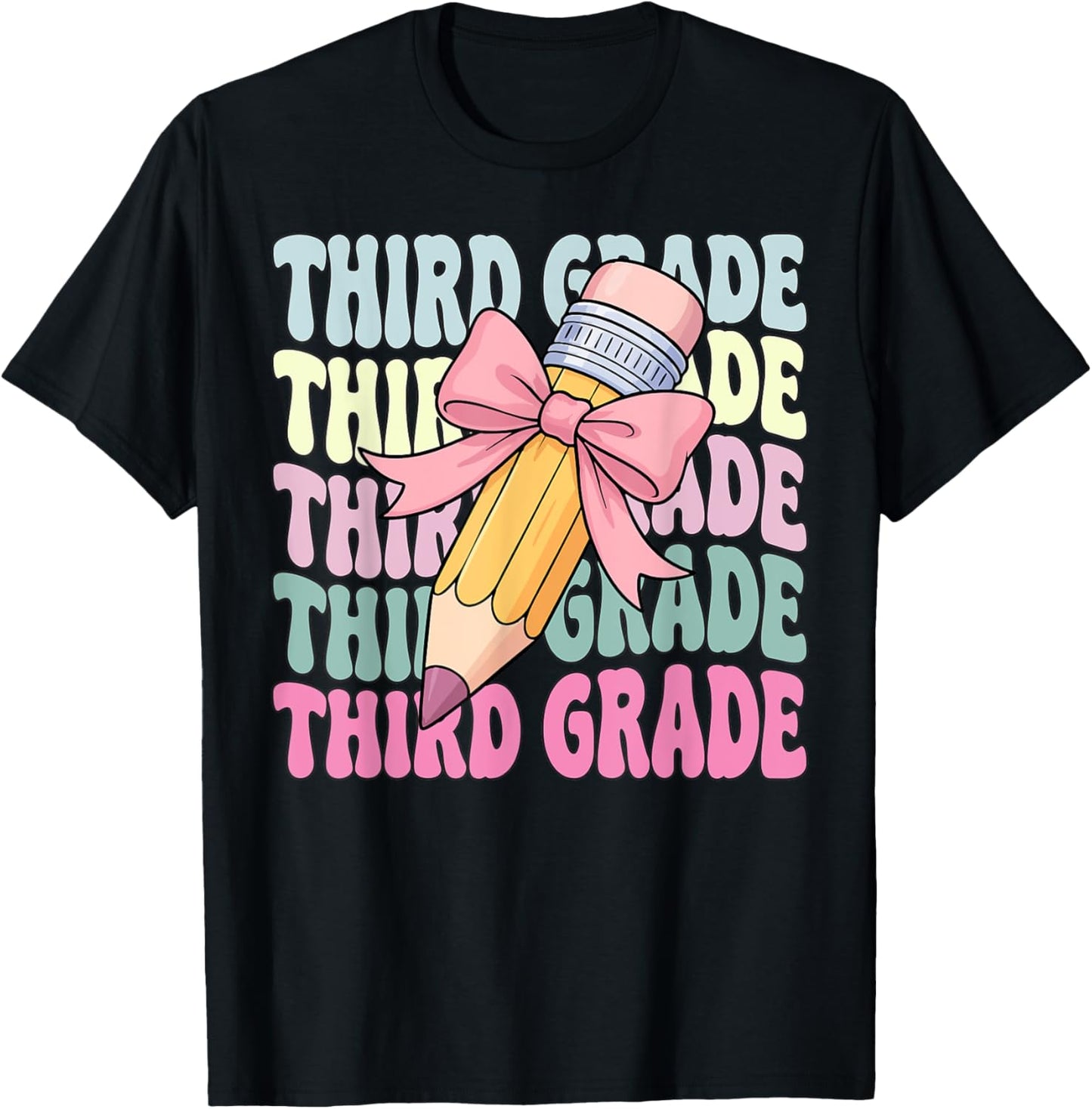 First Day Third Grade Coquette Back To School 3rd Grade Tee by TeeBrew