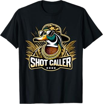 Retro Camouflage Duck Shot-Caller Funny Duck Hunter Hunting T-Shirt