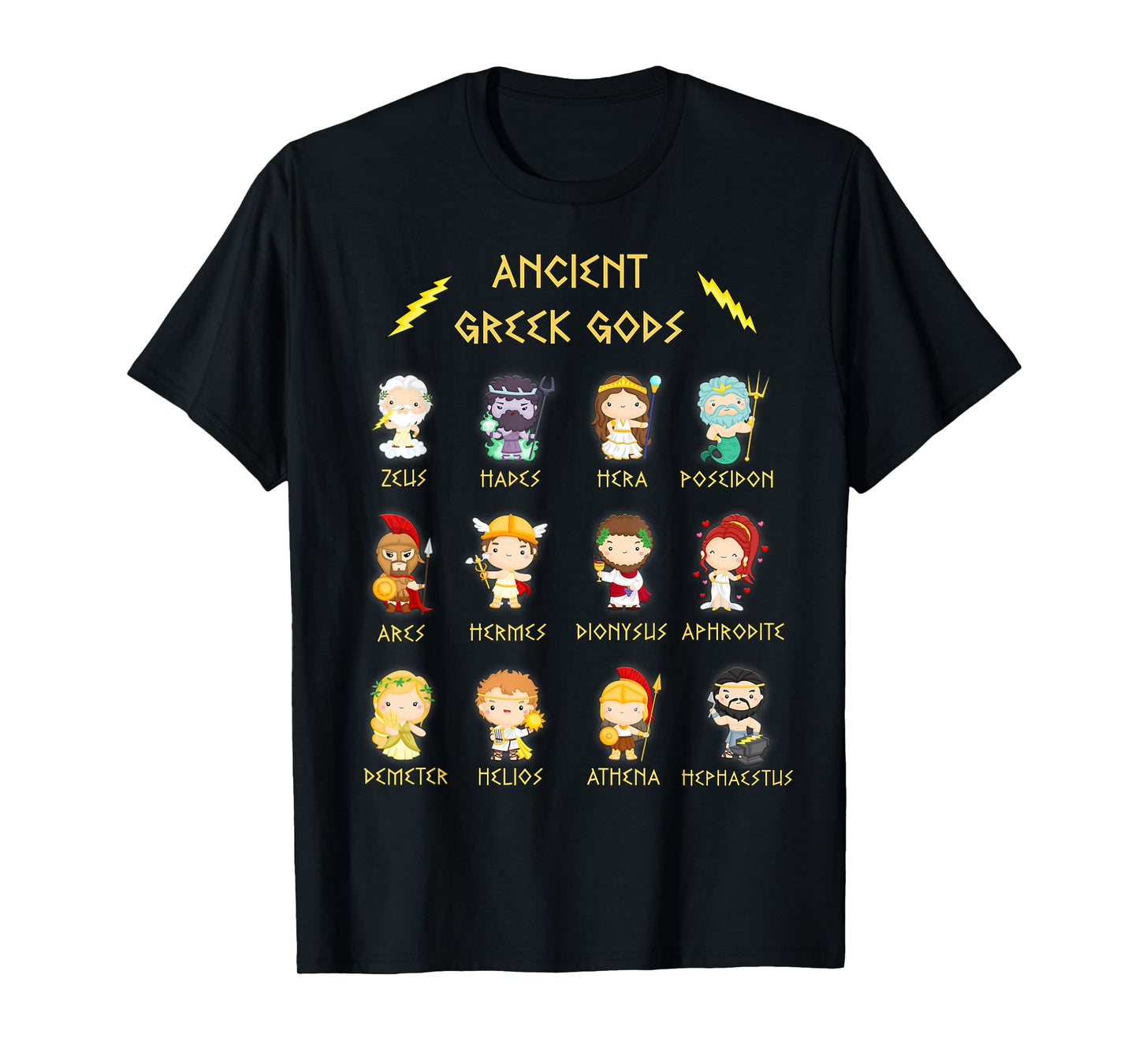 Greek Gods Cute Kawaii, Ancient Mythology Olympus T-Shirt