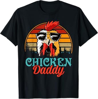 Vintage Chicken Dad Chicken Lovers Daddy Father's Day T-Shirt