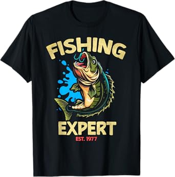 Fishing Expert Est. 1977 Angler T-Shirt