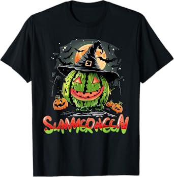 Summerween Vibes Sweet Ice Cream Watermelon Summer Halloween T-Shirt