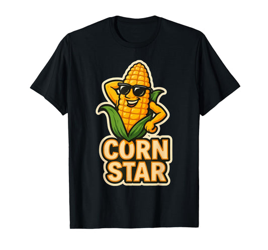 CornStar with Sunglasses Funny Farmer Corncob Cob Maize T-Shirt