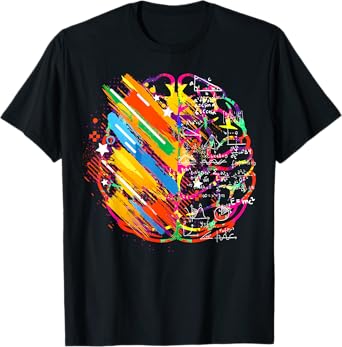 Colorful Brain Art Teacher Artist Painter Student T-Shirt