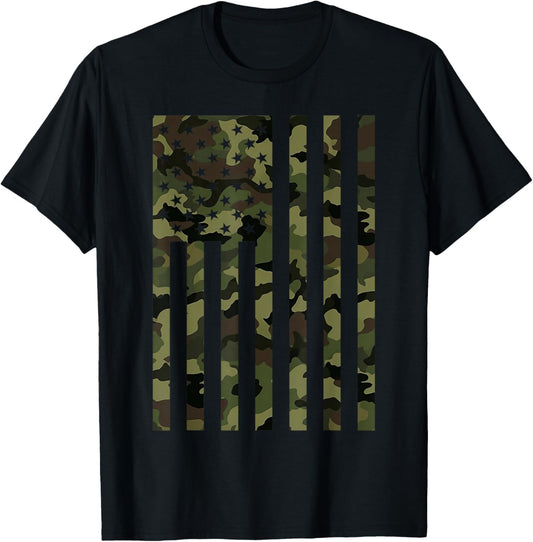 Camo American Flag USA Camouflage Men Boys Women Girls Kids T-Shirt